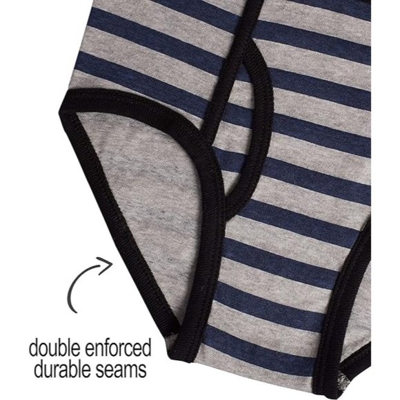 MALLARY BY MATTHEW Boys 100% Cotton Briefs Underwear (8 Pack) Black/White Briefs - Picture 4 of 7